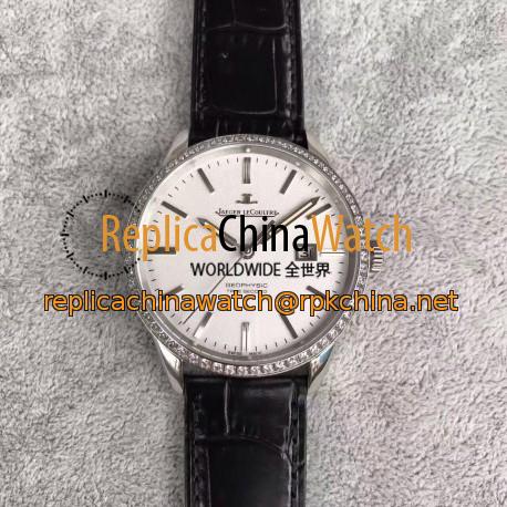 Replica Jaeger-LeCoultre Geophysic True Second 8018420 N Stainless Steel & Diamonds White Dial Swiss Calibre 770