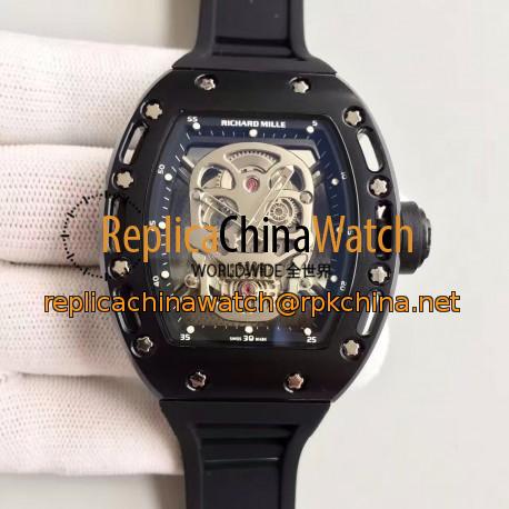 Replica Richard Mille RM052 SF PVD Skull & Black Dial Swiss M6T51