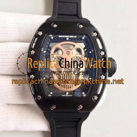 Replica Richard Mille RM052 SF PVD Gold Skull Dial Swiss M6T51