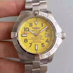 Replica Breitling Avenger II Seawolf A1733110/I519/169A N Stainless Steel Yellow Dial Swiss 2836-2