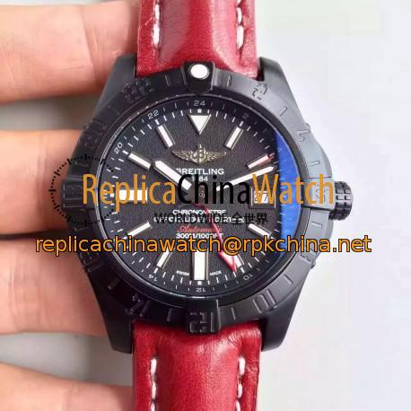 Replica Breitling Avenger II GMT M3239010/BF04/152S/M20SS.1 N PVD Black Dial Swiss 2836-2