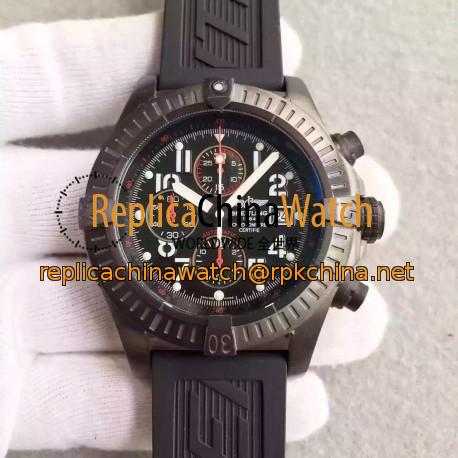 Replica Breitling Super Avenger Limited Edition M13370 N PVD Black Dial Swiss 7750