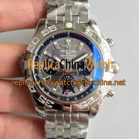 Replica Breitling Chronomat 44 AB011012/F546/375A JF Stainless Steel Grey Dial Swiss 7750