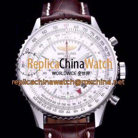 Replica Breitling Navitimer GMT AB044121/G783/756P/A20BA.1 JF Stainless Steel White Dial SWISS 7753