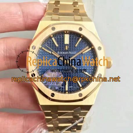 Replica Audemars Piguet Royal Oak 15400 JF Yellow Gold Blue Dial Swiss 3120