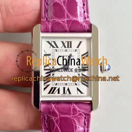 Replica Cartier Tank Solo Ladies W5200003 27MM x 34MM TW Stainless Steel White Dial Swiss Quartz