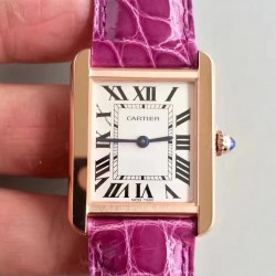 Replica Cartier Tank Solo Ladies W5200003 27MM x 34MM TW Rose Gold White Dial Swiss Quartz