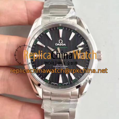 Replica Omega Seamaster Aqua Terra 150M Master Golf Edition 231.10.42.21.01.001 KW Stainless Steel Black Dial Swiss 8500