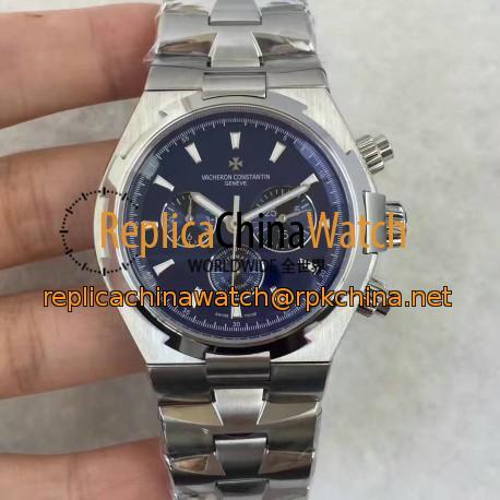 Replica Vacheron Constantin Overseas Chronograph Stainless Steel Blue Dial Swiss 7750