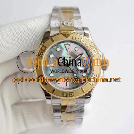 Replica Rolex Yacht-Master 40 116622 JF Stainless Steel & Yellow Gold Blue Mother Of Pearl  Dial Swiss 3135