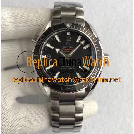 Replica Omega Seamaster Planet Ocean 42MM Stainless Steel Black Dial Swiss 8500