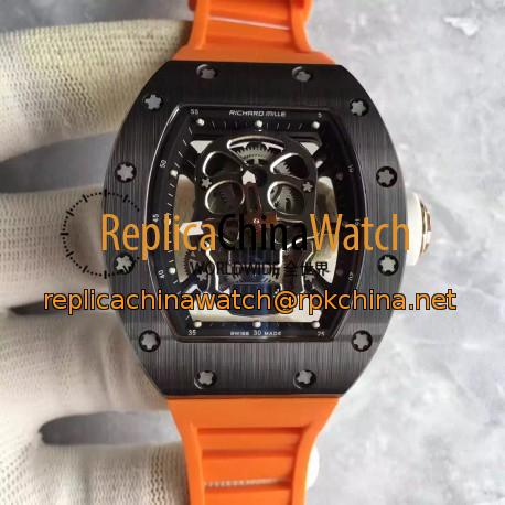 Replica Richard Mille RM052 KV Black Ceramic Black Skull Dial M6T51