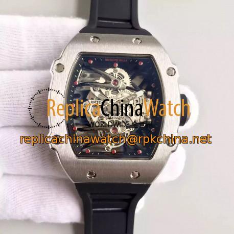 Replica Richard Mille RM27-02 Stainless Steel Black & Skeleton Dial M9015