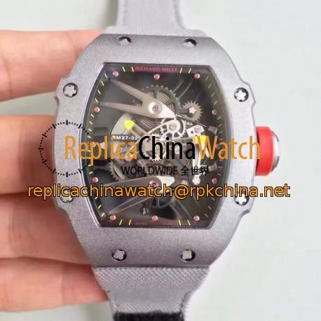 Replica Richard Mille RM27-02 Stainless Steel Black & Skeleton Dial M9015