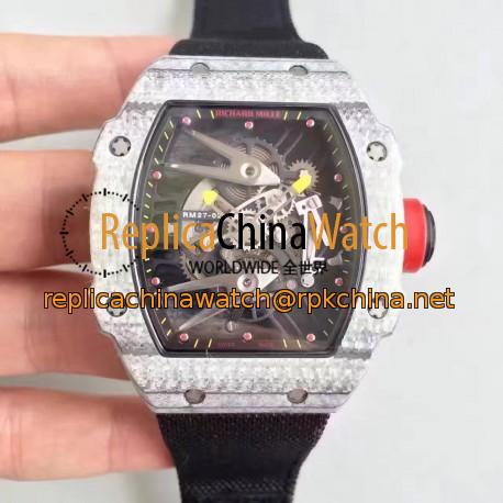 Replica Richard Mille RM27-02 Forged Carbon Black & Skeleton Dial M9015