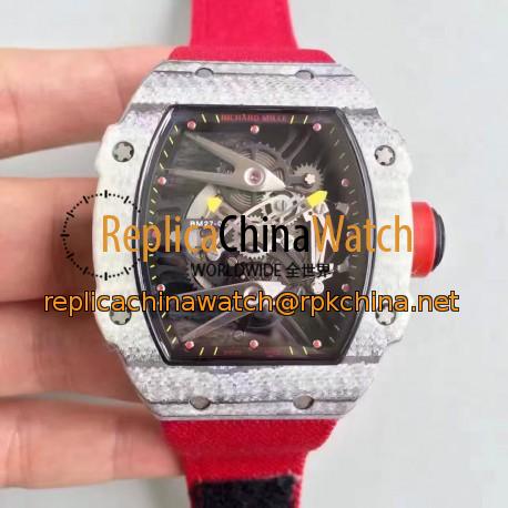 Replica Richard Mille RM27-02 Forged Carbon Black & Skeleton Dial M9015