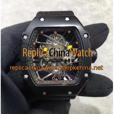 Replica Richard Mille RM27-02 PVD Black & Skeleton Dial M9015