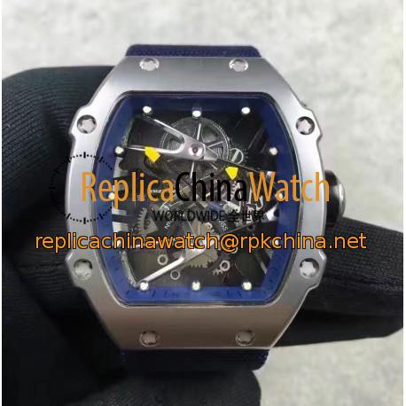 Replica Richard Mille RM27-02 Stainless Steel Blue & Skeleton Dial M9015