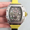 Replica Richard Mille RM011-03 KV V2 Stainless Steel Black Skeleton Dial Swiss 7750