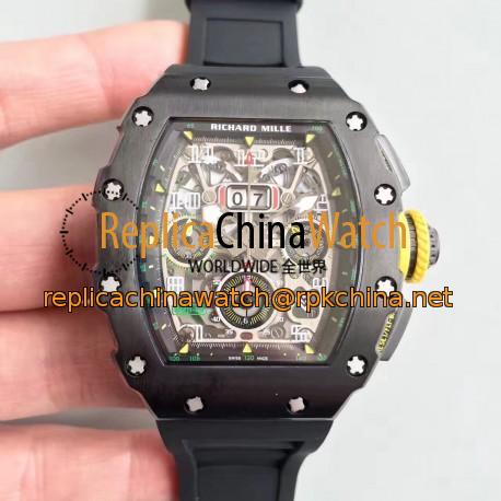 Replica Richard Mille RM011-03 KV V2 PVD Black Skeleton Dial Swiss 7750