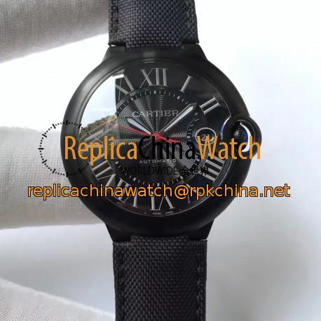 Replica Ballon Bleu De Cartier WSBB0015 42MM V6 PVD Black Dial Swiss 2824-2