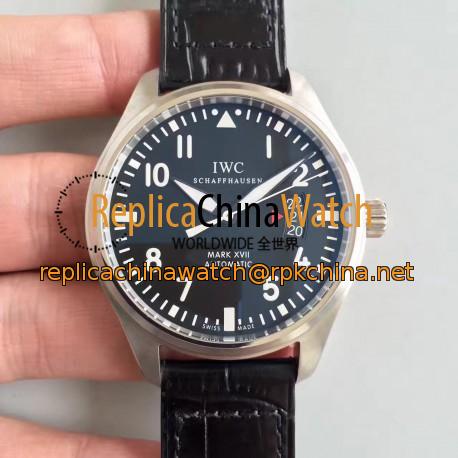 Replica IWC Pilot Mark XVII IW326504 MK Stainless Steel Black Dial Swiss 2892