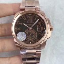 Replica Cartier Calibre de Cartier W7100018 42MM JF Rose Gold Brown Dial Swiss Calibre 1904-PS MC