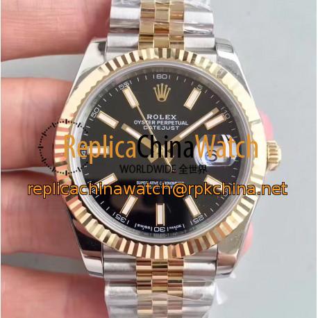 Replica Rolex Datejust 41 126333 41MM N Stainless Steel & Yellow Gold Black Dial Swiss 3235