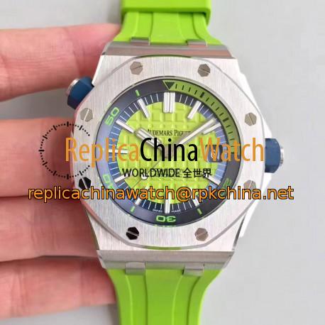 Replica Audemars Piguet Royal Oak Offshore Diver 15710ST.OO.A038CA.01 JF Stainless Steel Green Dial Swiss 3120