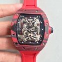 Replica Richard Mille RM50-27-01 NTPT KV Red Forged Carbon Black & Skeleton Dial M9015