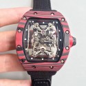 Replica Richard Mille RM50-27-01 NTPT KV Red Forged Carbon Black & Skeleton Dial M9015