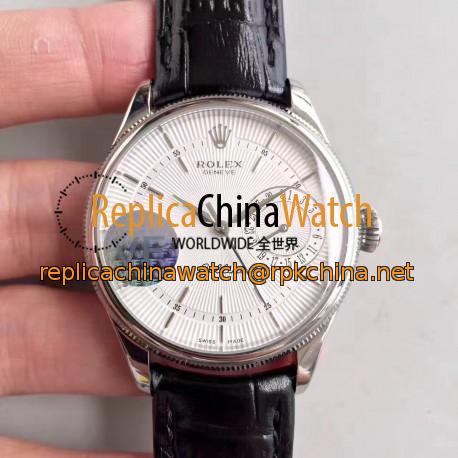 Replica Rolex Cellini Date 50519 VF Stainless Steel White Dial Swiss 3165