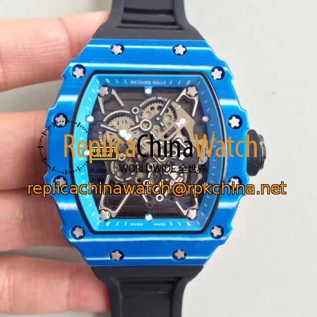 Replica Richard Mille RM35-01 Rafael Nadal KV Blue Forged Carbon Blue & Skeleton Dial M6T51