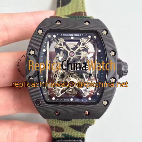 Replica Richard Mille RM50-27-01 NTPT KV Black Forged Carbon Black & Skeleton Dial M9015