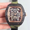 Replica Richard Mille RM50-27-01 NTPT KV Black Forged Carbon Gold & Skeleton Dial M9015