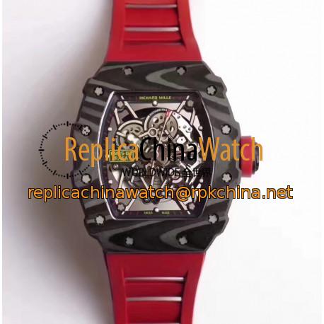 Replica Richard Mille RM35-02 Rafael Nadal KV Forged Carbon Black & Skeleton Dial M6T51