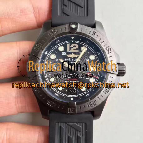 Replica Breitling Superocean Steelfish A17390 N PVD Black Dial Swiss 2836-2