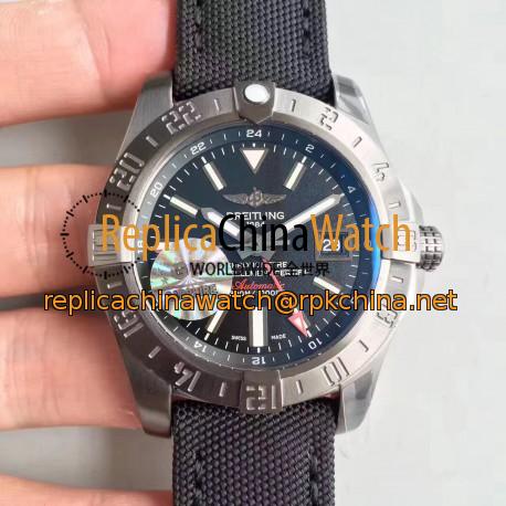 Replica Breitling Avenger II GMT A3239010/BF04/109W/M20BASA.1 GF Stainless Steel Black Dial Swiss 2836-2