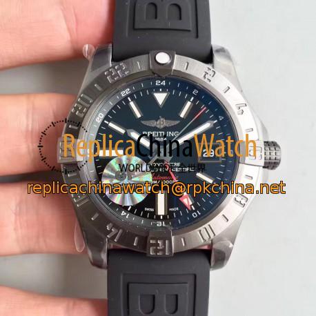 Replica Breitling Avenger II GMT A3239010/BF04/109W/M20BASA.1 GF Stainless Steel Black Dial Swiss 2836-2