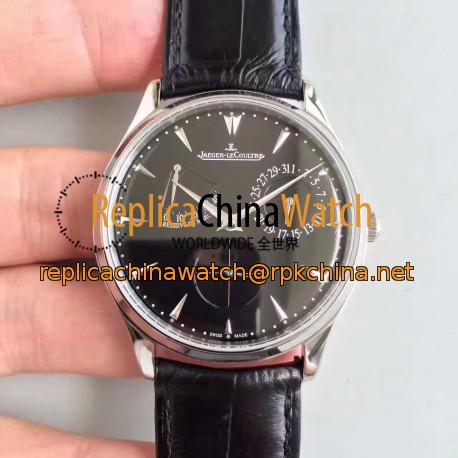 Replica Jaeger-LeCoultre Master Ultra Thin Reserve de Marche 1378480 ZF Stainless Steel Black Dial Swiss Caliber 938