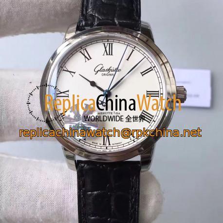 Replica Glashutte Original Senator Excellence V4 1-39-52-01-02-04 GF Stainless Steel White Dial Swiss Caliber 39-52