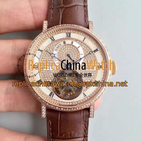 Replica Breguet Classique Complication 5317BR/12/9V6 BG Rose Gold & Diamonds Diamond Dial Swiss Tourbillon