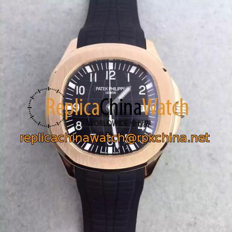 Replica Patek Philippe Aquanaut Jumbo 5167R-001 MK Rose Gold Black Dial Swiss 324SC