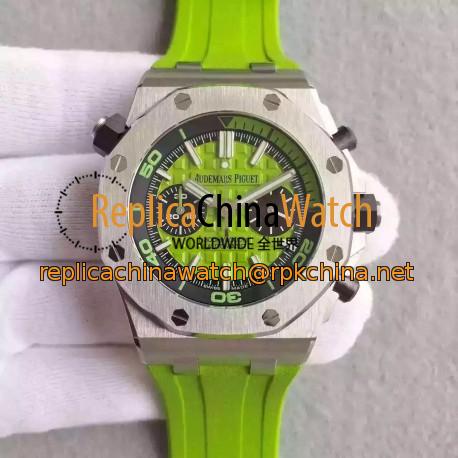 Replica Audemars Piguet Royal Oak Offshore Diver Chronograph 26703ST.OO.A038CA.01 JF Stainless Steel Green Dial Swiss 3124