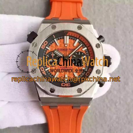 Replica Audemars Piguet Royal Oak Offshore Diver Chronograph 26703ST.OO.A070CA.01 JF Stainless Steel Orange Dial Swiss 3124