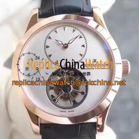 Replica Jaeger-LeCoultre Master Grande Tradition Tourbillon BM Rose Gold Silver Dial Swiss Tourbillon