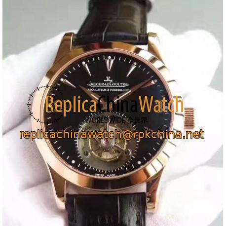 Replica Jaeger-LeCoultre Master Grande Tradition Tourbillon BM Rose Gold Black Dial Swiss Tourbillon