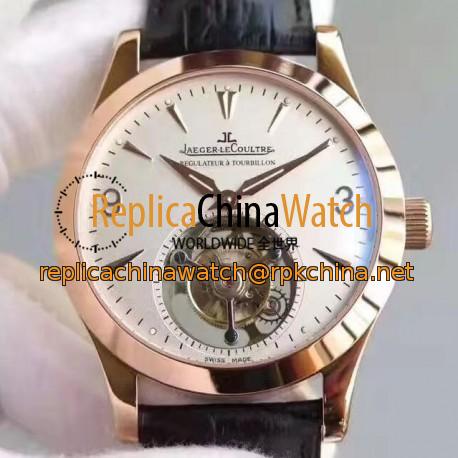 Replica Jaeger-LeCoultre Master Grande Tradition Tourbillon BM Rose Gold White Dial Swiss Tourbillon