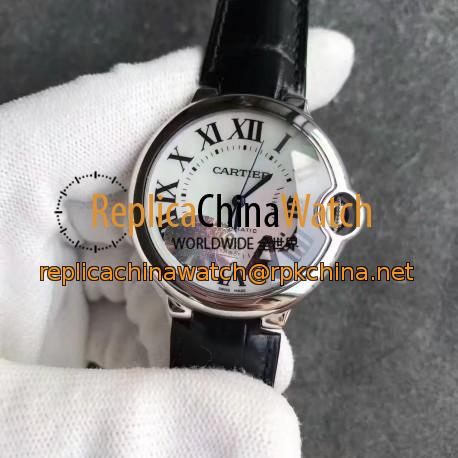 Replica Ballon Bleu De Cartier W69017Z4 36MM V6 Stainless Steel White Dial Swiss 2824-2