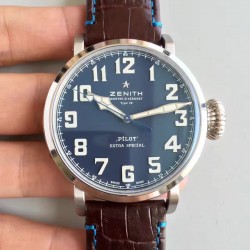 Replica Zenith Pilot Type 20 Extra Special 03.2430.3000.21.C738 XF Stainless Steel Blue Dial Swiss 2824-2